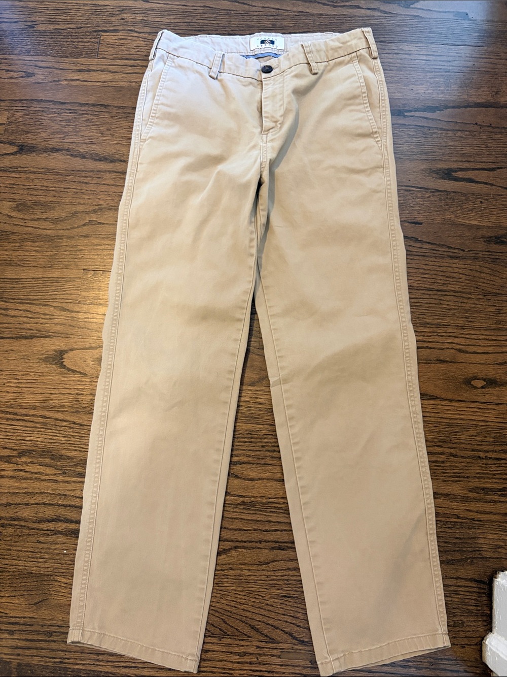 Joseph Abboud Men's Tan Flat-Front Chinos